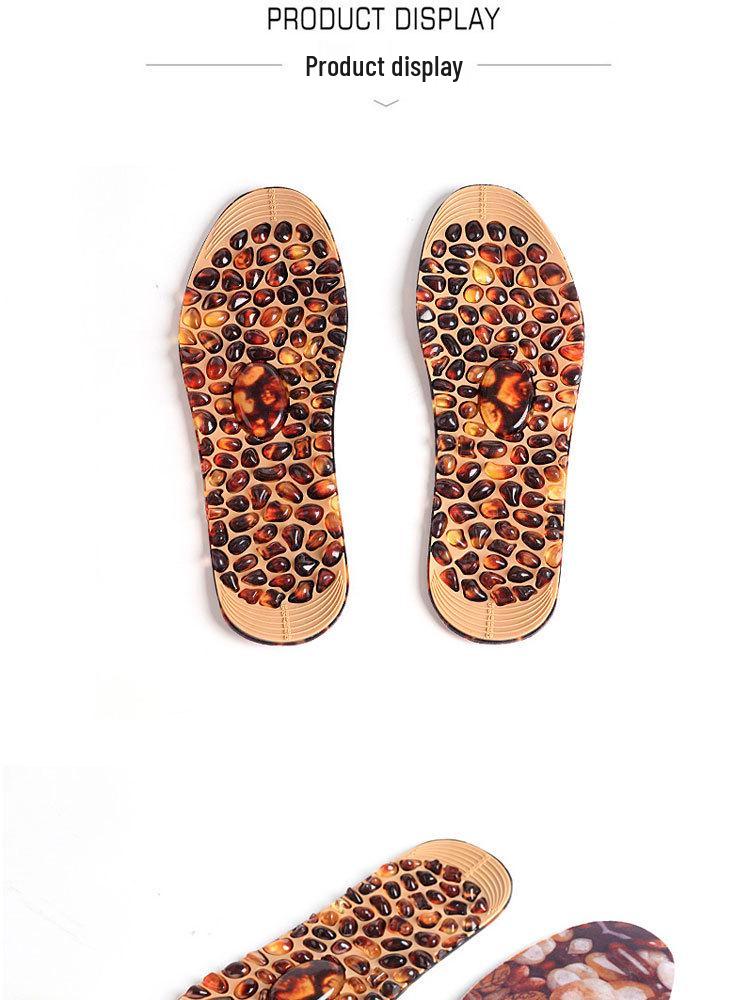 Plantar Acupressure Non-Slip Insoles with Pebble Pressing for Sneakers