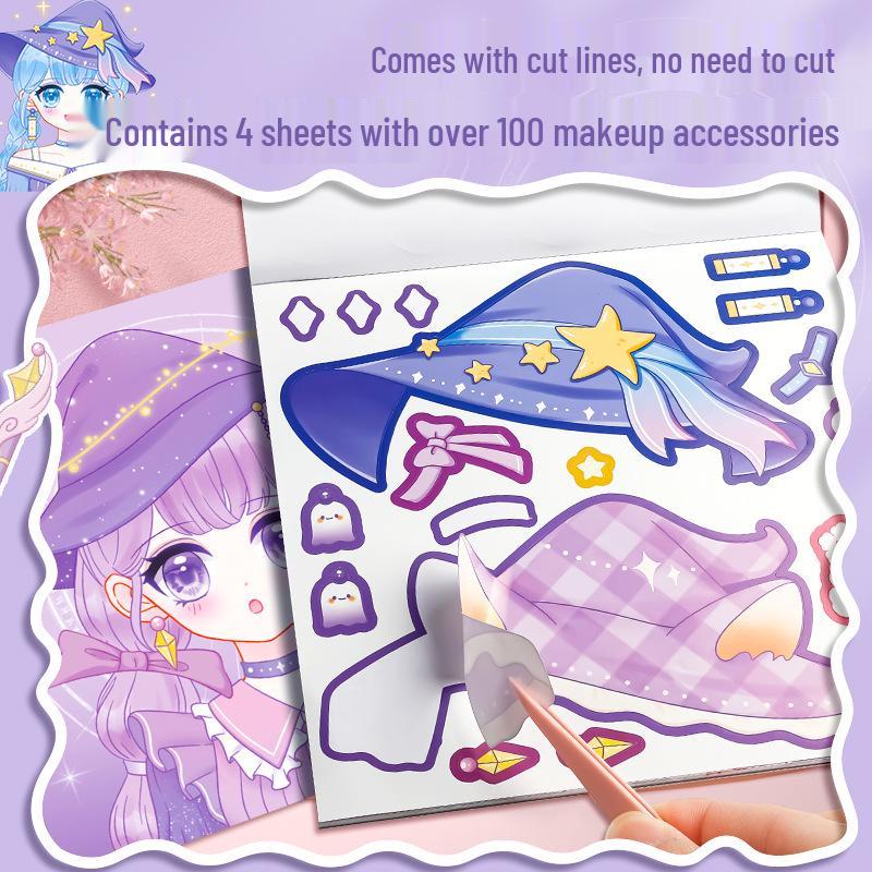 Kaba Bear Princess Dress-Up Stickers: Children's Ancient-Style Makeover & Character Stickers