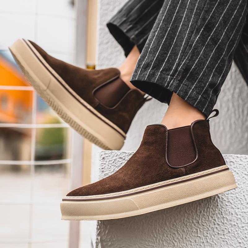 2026 Autumn New Thick Soled Comfortable Casual Sports High-quality Versatile British Style High Top Casual Men's Shoes