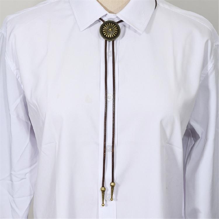 Practical PU Leather Chain Necklace Comfortable Unisex Jewelry Bolo Tie Fashion For Office Travel And Casual Use