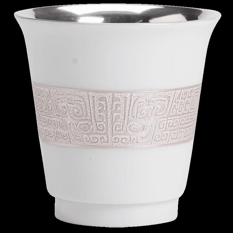 

Sushi Ceramics Gilded Silver Taotie Master Tea Cup