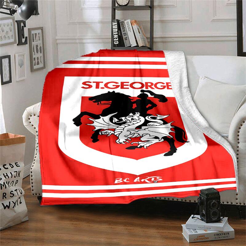 ST George Illawarra Flannel Blanket Soft All-Season Throw, Design for Camping, Car Travel, Hiking Sofa, Bed, Office Perfect Gift for Parties
