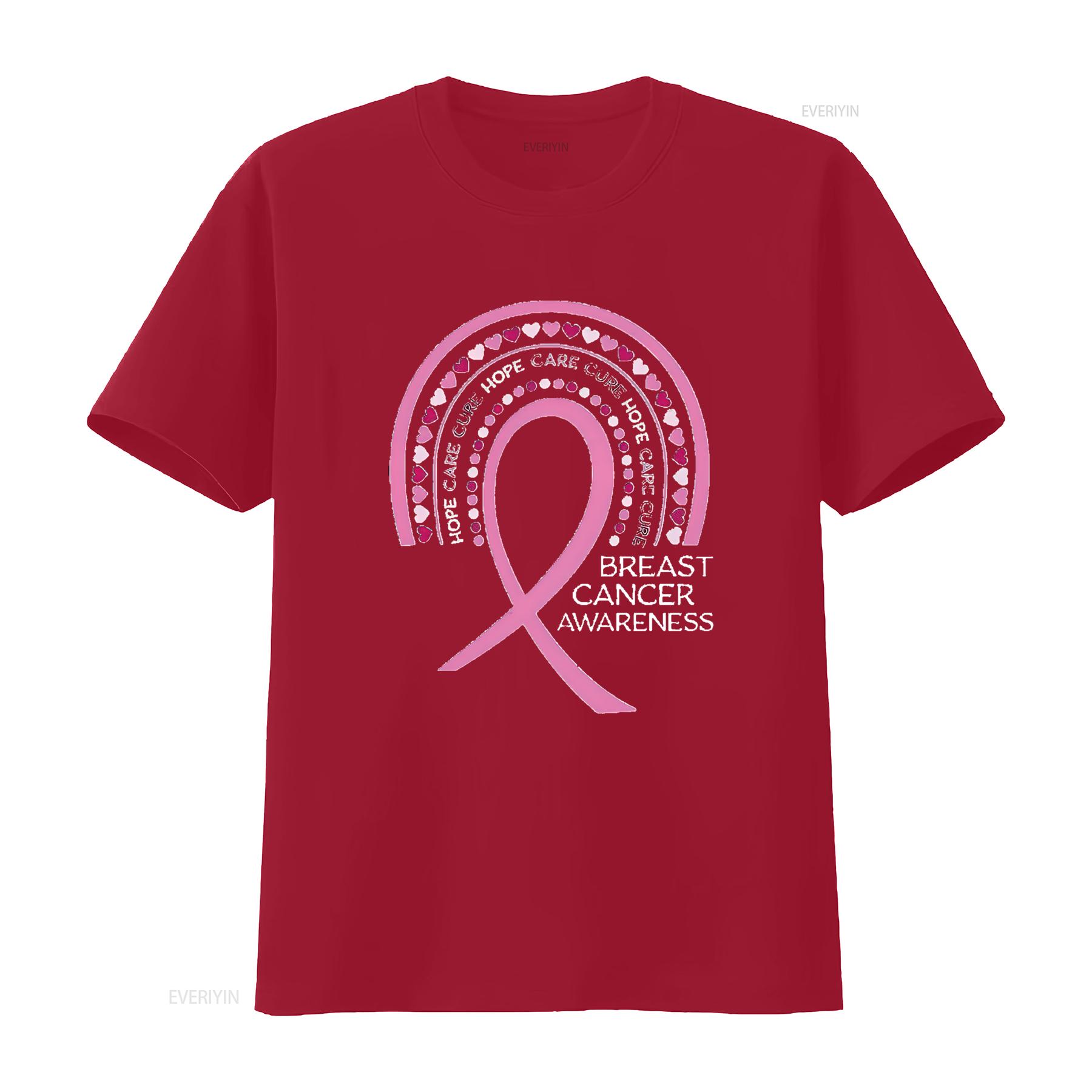 

Breast Cancer Awareness Rainbow Ribbon With Women s Plus Size T Shirt Black 2X Large vintage Washed Stylish streetwear S