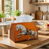 1pc Classic Equestrian Tissue Box, - Decorated Horse Pose Pattern, Sturdy Fabric Versatile Decorative Organizer for Kitchen And Living Room, Tissue Di