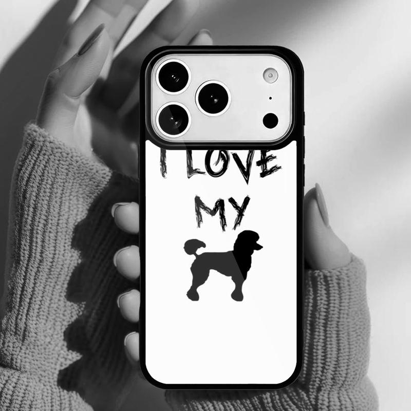 Life Is Better With A Poodle Silhouette Phone Case for iPhone 17 16 15 14 13 Pro Max Back Cover for 12 11 Pro Coque