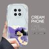 Cartoon Pattern Cream Texture Casing Wavy Edge Soft Silicone Cover Phone Case for OPPO Reno Realme OnePlus Vivo