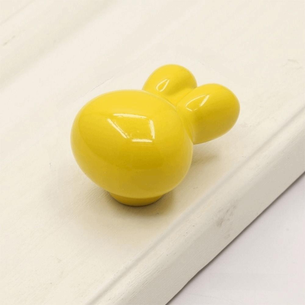 Rounded Soft Edges Ceramic Drawer Knobs Single Hole Cabinet Knobs Dresser