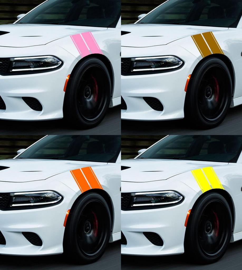 Premium Quality Hash Racing Stripe Decal For Car Truck Suv Fender Hood Bumper