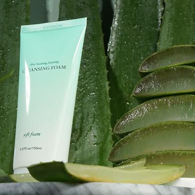 Skin Soothing, Skin Moisturizing, Non-tightening Aloe Cleansing Foam 150ml