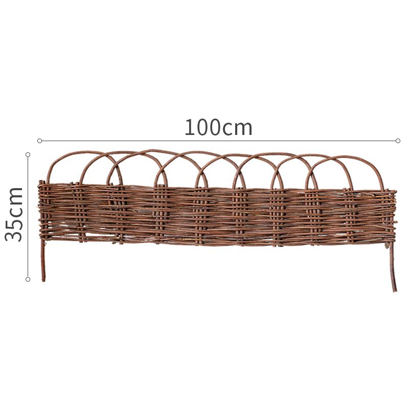 Willow Woven Garden Fence: Small Edging for Indoor/Outdoor Flower Beds, Lawns, Nurseries, Balconies, Courtyards.