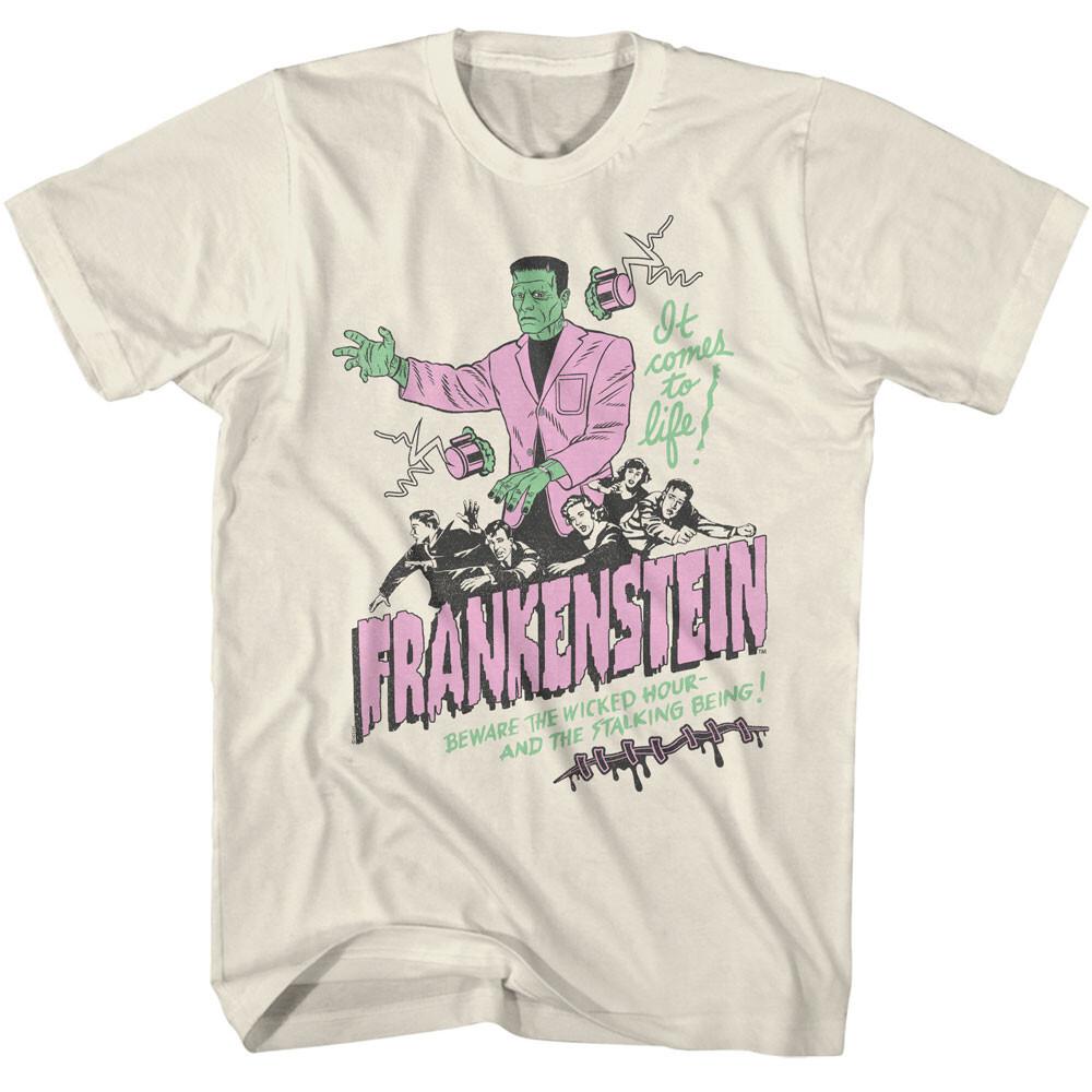 Universal Monsters Movies Beware Frankenstein It Comes To Life Men T Shirt XXXXL