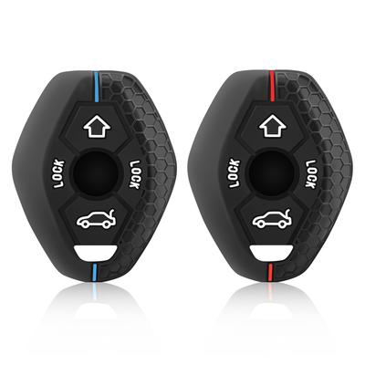 Housse de protection en silicone pour clé 4 boutons Pour BMW BMW X5 E53 X3 F83 E46 E39 E38 E60 E63 E61 E64 Série 3 5 7 330i Z3 Z4 E85 E86 M5 325i