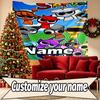 Benutzerdefinierter Name Personalisierter Sprunki Spiel Druck Wandteppich, Wandkunst Dekor, Schlafzimmer, Wohnheim, Wohnung, Wohnzimmer, Party Kulisse, Geschenk zum Geburtstag