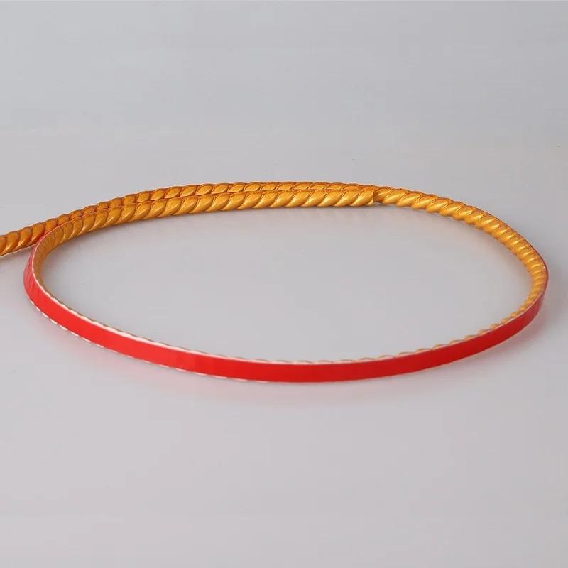 1PC 5m/196.85in Wall Molding Soft Line Self-Adhesive Trim Frame Skirting Border Strip Background Decorative Line Sticker