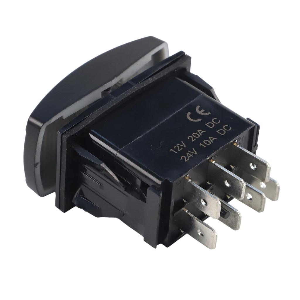 Marine Truck UTV 7 Pin LED Rocker Switch Winch In Out Momentary Control For Off-Road Equipment Accessories