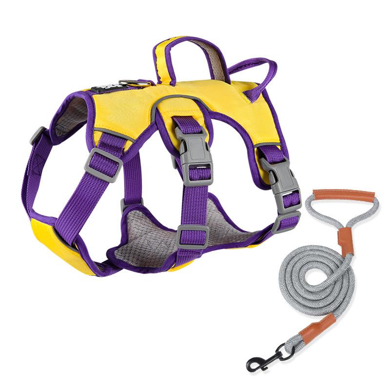 Dog Chest Straps Small and Medium-sized Dog Chest Straps To Prevent Breaking and Pulling Leash Reflective Anti-escape Leash