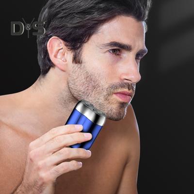Mini Elektrisch Scheerapparaat met Dubbele Kop USB Oplaadbaar Waterdicht Reis Roterend Scheerapparaat Draagbare Mannen Haar Baard Trimmer Verwijderaar Tool Vader Vriend Cadeau