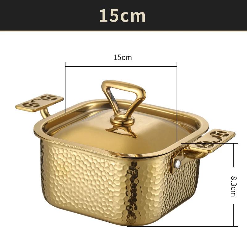 One person, one pot for household and commercial use Square personal hot pot chafing dish 304 stainless steel small hot pot