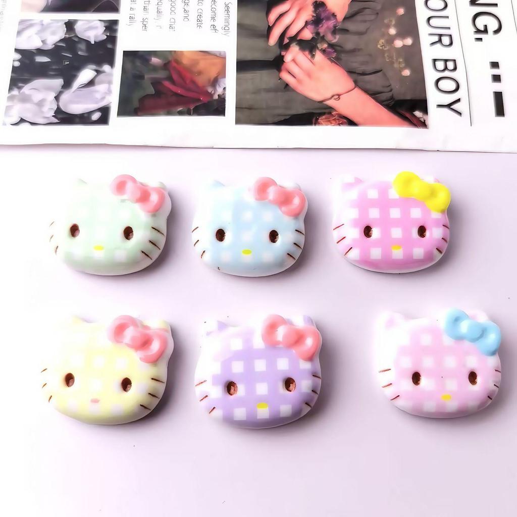KT Bow Resin Cartoon Accessories: Tissue Box, DIY Cream Glue, Phone Case, Hair Tie Decor.