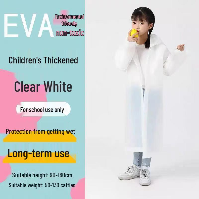 EVA Thickened Children's Raincoat for Heavy Rain - Durable, Wear-resistant, Non-disposable Cape for School and Hiking.
