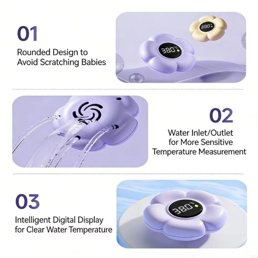 Three-color Reminder Digital Water Temperature Meter Infant Bath Floating Toy  Bathtub Use