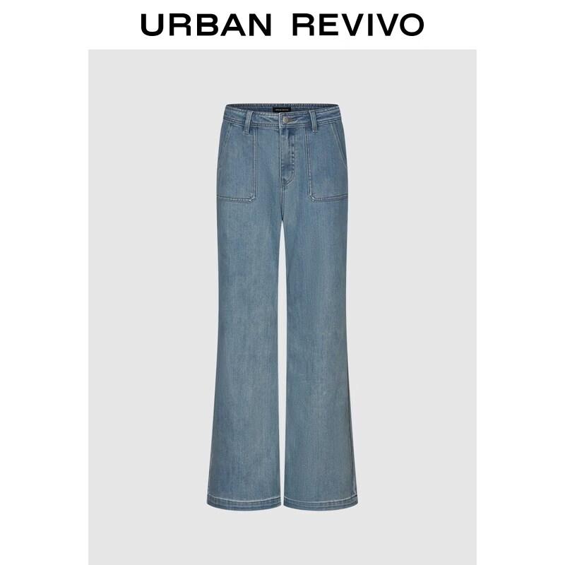 UR2026 Women s Washed Flare Denim Pants 28