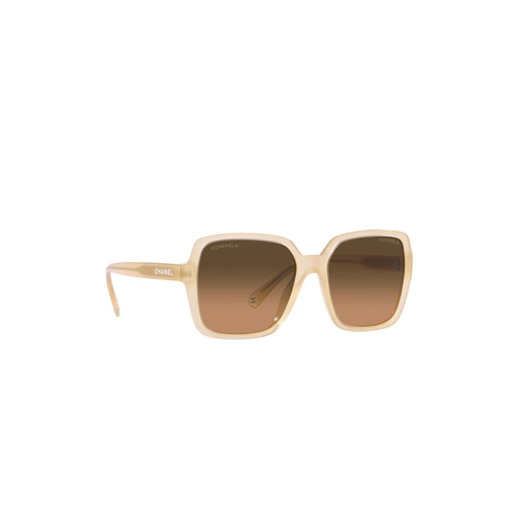 Chanel Logo Irregular Frame Sunglasses Unisex sunglasses Beige CH5505