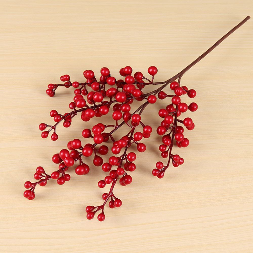 Red Berries Tree Festive Home Decor Party Berry Christmas Decoration Fake Flower Artificial Flower