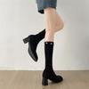 Fashion Elastic Boots for WomenAutumn New Style Long Thigh-high Boots with Thick Heels and Small Square Heads Slender High Boots