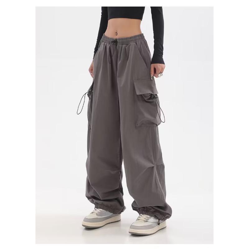 Cargo Pants Women Baggy Trousers 2024 Fall Streetwear Oversized Pants Vintage Casual Elastic Waist Loose Sweatpants Women