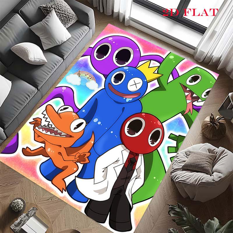 Rainbow Friends Force Carpet Rug for Living Room Bedroom Home Sofa Decoration,Kids Play Nonslip Floor Mat