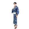 Yukata Set Waist Geta Size Blue Dragon Z3206ASB248 [Fuuka] Men's (4 Pieces) Obi, Cord, Sandals, Men's S, (Waist Cord/Square Obi/B248 White)