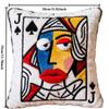 Embroidered Playing Card Plush Throw Pillow High Softness Cushion for Couch Gift for Friend