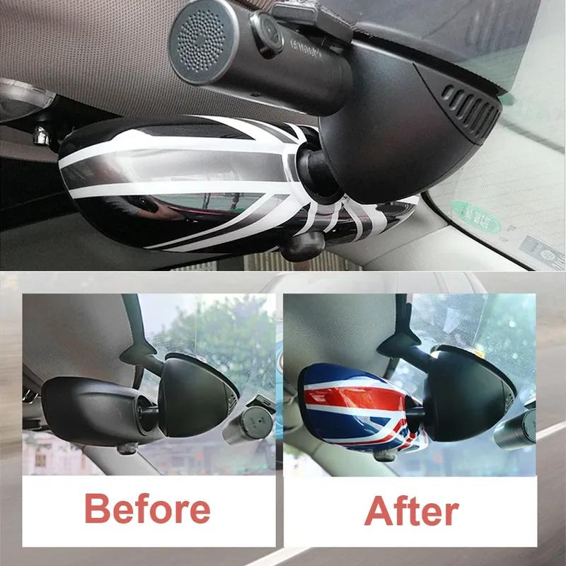 For MINI Cooper JCW S One+ R55 R56 R57 R59 R60 R61 Countryman Car Rear View Mirror Case Cover Sticker Decor Auto Accessories