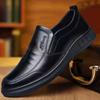 Men's Versatile Low-top Leather Shoes - Fashionable, Comfortable, Soft Sole for Middle-aged and Elderly.