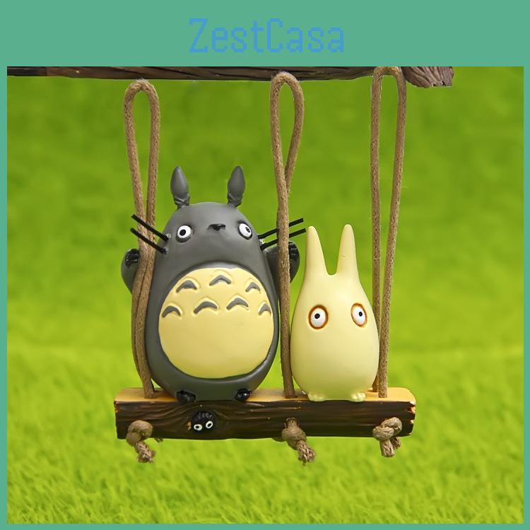 My Neighbor Totoro Swing Cat Scene Mini Model Ornament For Gift Present