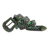 Rhinestone Skull Wide Belt Men Inlaid with Rhinestone Flash Diamond Hip Hop Punk Personality Fashion Non-mainstream
