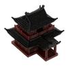 2026 Best!! Brown Mini Pavilion Bonsai Ornament for Decoration Plastic Pavilion