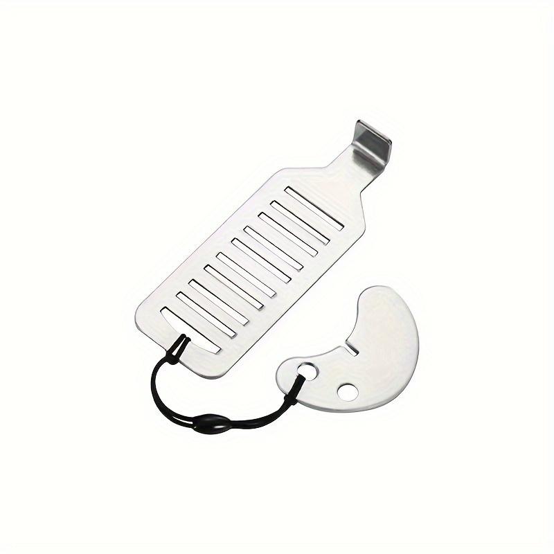 1pc Portable Security Door Lock: Polished Metal, Touch Control, Door Stopper Hotel Portable Door Stopper Girls Security Blocking Door Counter
