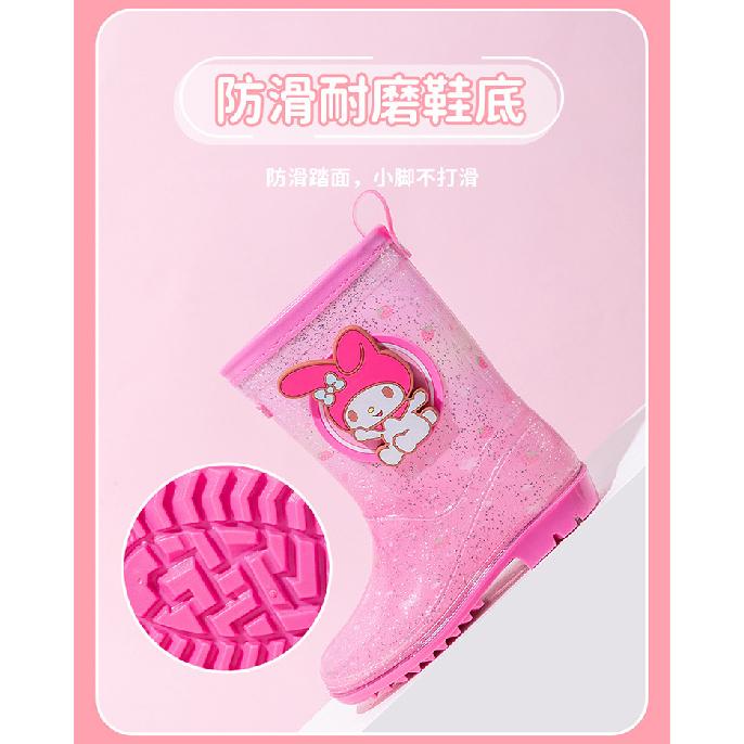 Rain Boots Women's Jelly Children's Kuromi Cute Melody Kindergarten School Non-Slip Waterproof Rain Boots