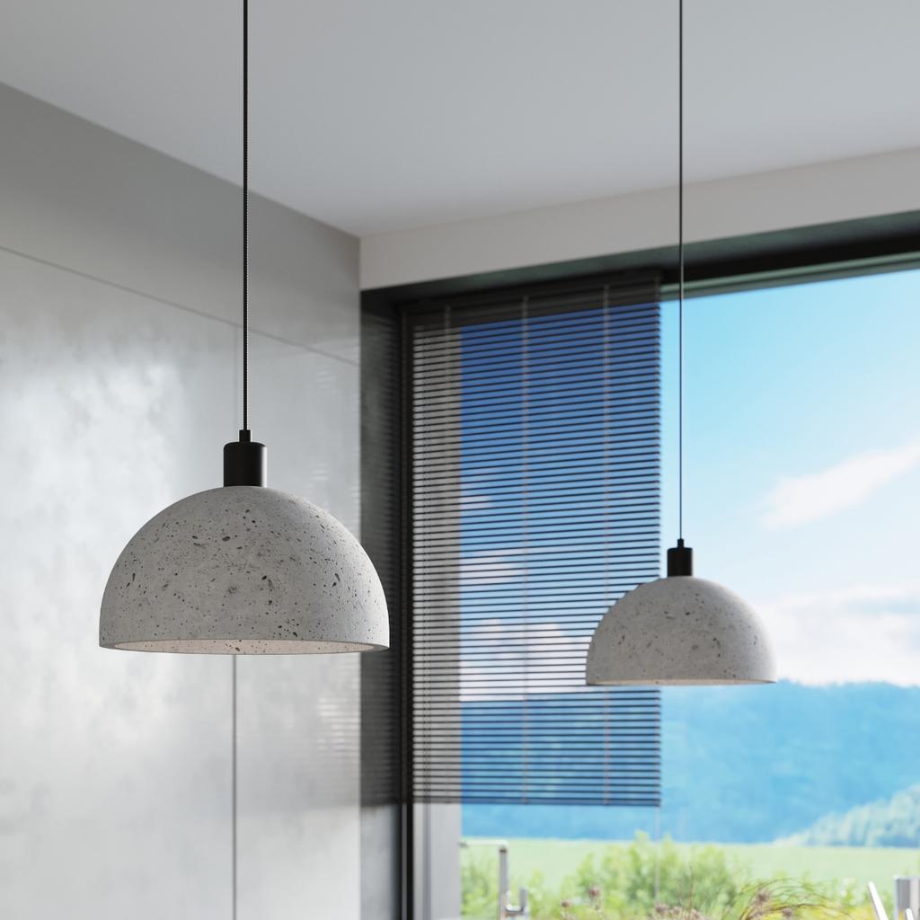 Lampa Wisząca Demino 1 E27 Szary Beton Lumilo 08.459.47