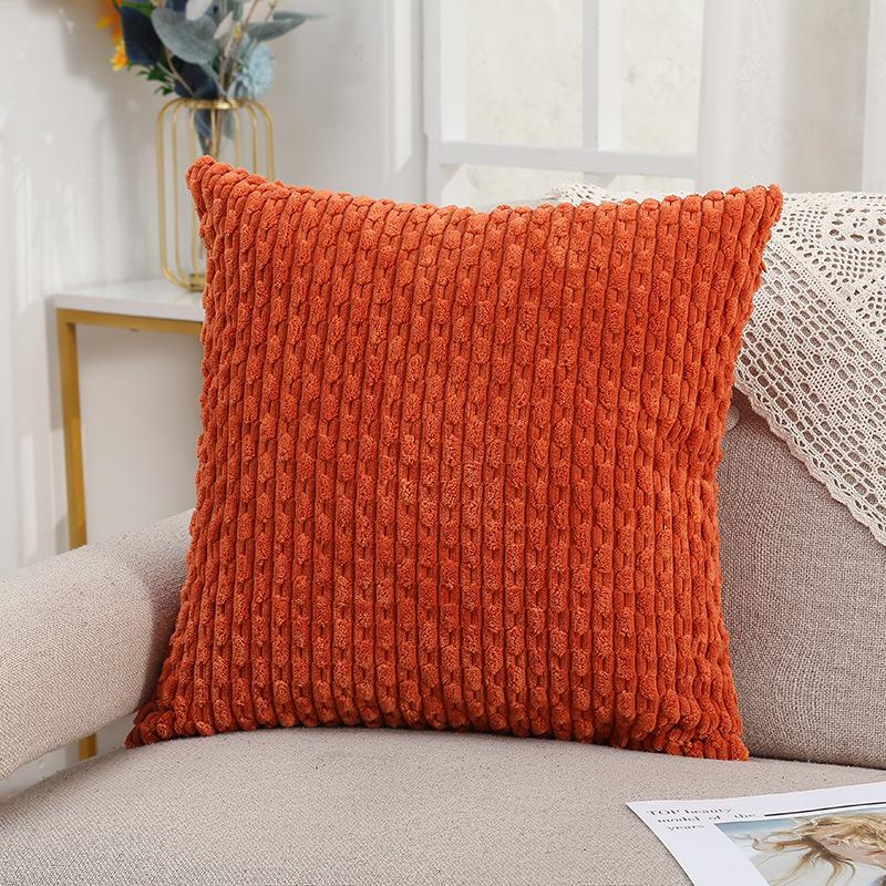 Short Corduroy Pillow New Pillow Cover Modern Nordic Ins Style Cushion Solid Color Cushion