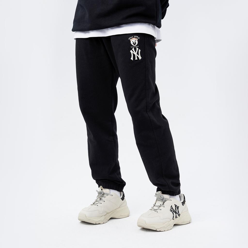New MLB New York Yankees Knitted Sweatpants Unisex Black 3APTE0114-50BKS