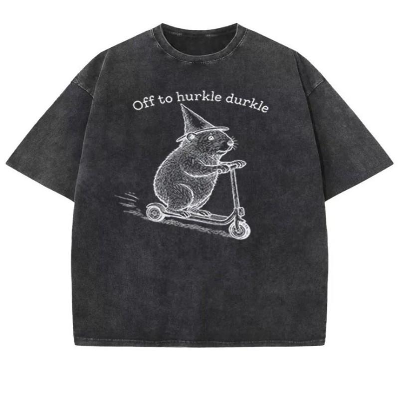 Trendy Auntie Goose On The Loose T Shirt Women Washed Cotton Retro Aesthetic Harajuku Streetwear Style Casual Fashion New Top Daily Wear Cool Top