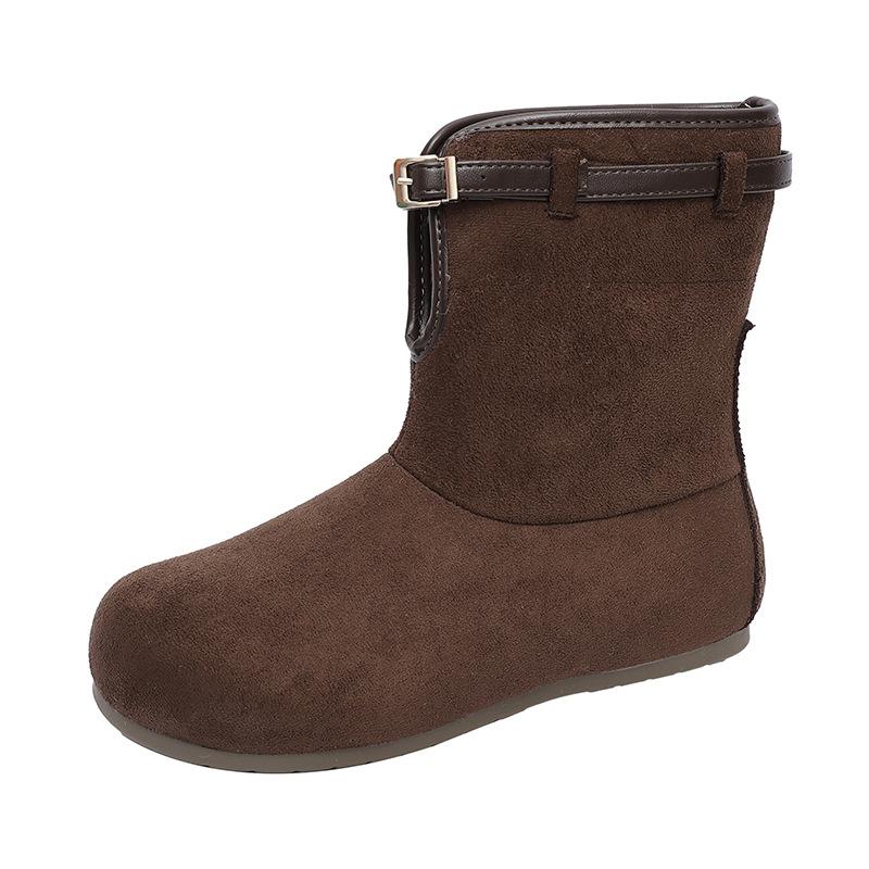 Women's soft elastic thick soles heightening winter warm cold padded snow boots non-slip wear casual sports cotton boots