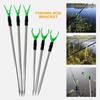 Telescopic Stainless Steel/Aluminum Alloy Fishing Rod Holder Adjustable Length Stable Ground Spike Perfect For Shore Beach