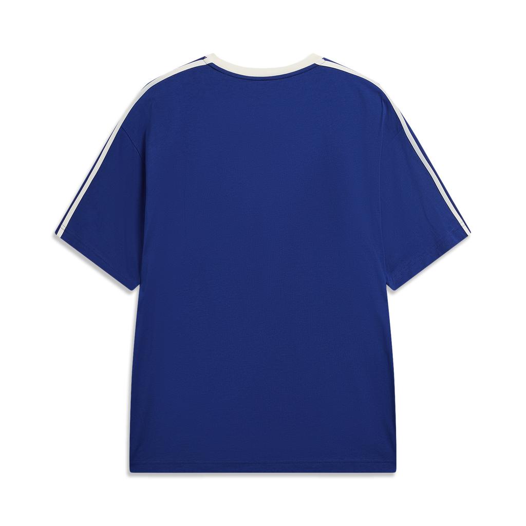 Li Ning Loose Fit Round Neck Letter Print Couple T-Shirt Unisex Tops ATSW263-6