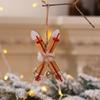 Slitta di Legno Decorazione di Natale Casa Sci di Legno Campanella Ornamenti di Natale Regalo per Bambini