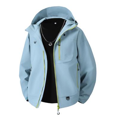 Frühlings- und Herbst-Paar Drei-Schutz Outdoor-Bergsteigerjacke Herren Locker Lässig Kapuzenoberteil