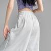 Women's White Lace Two-Piece Wide-Leg Pants with Crotch Cover - High-Waisted, Slimming, Draping, Floor-Length for Summer